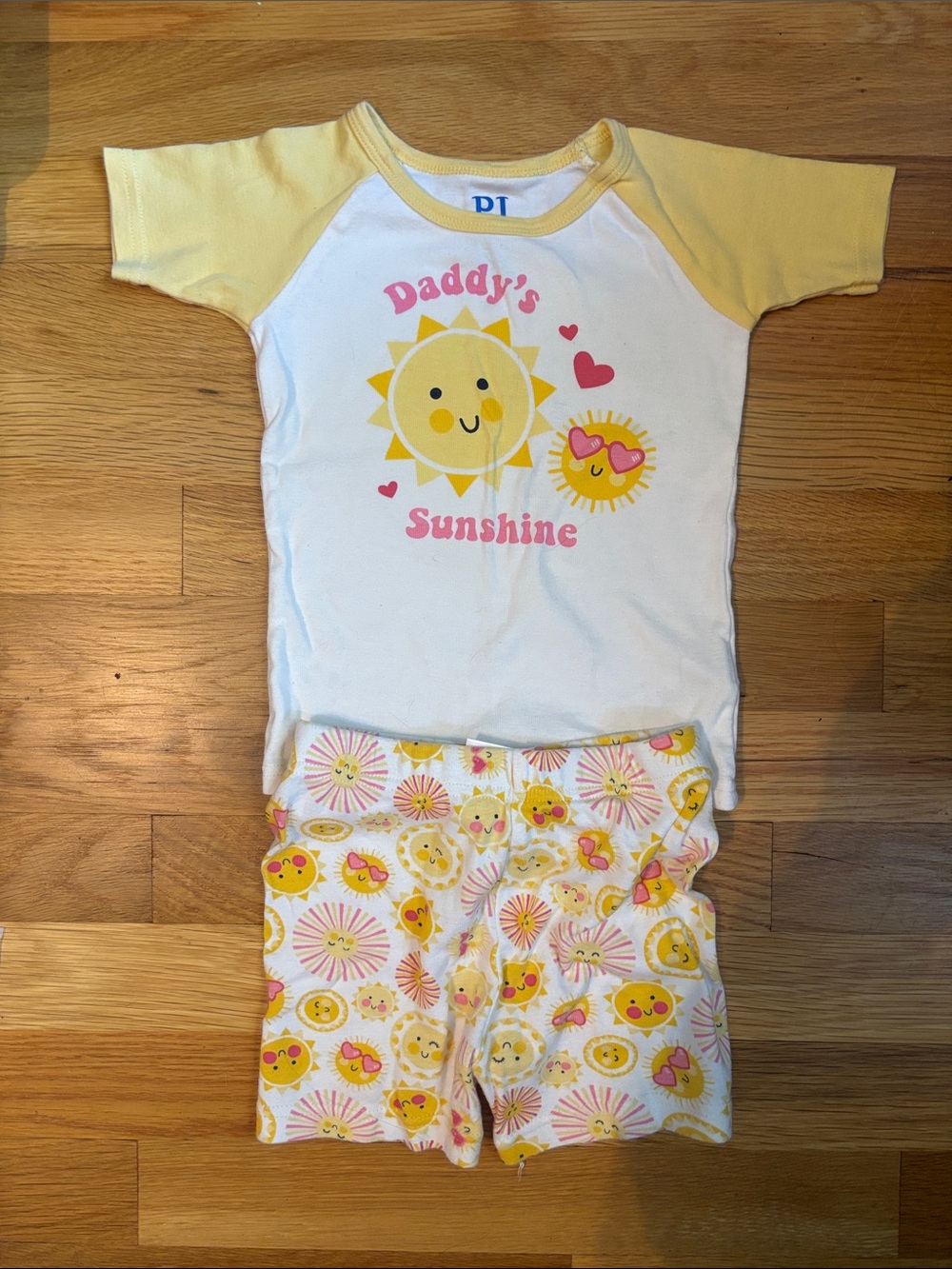 Yellow & White "Daddy's Sunshine" Kids Pajama Set